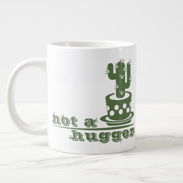 Grande Tasse Cactus Pas un gros cactus drôle dire (Gauche)