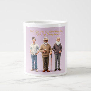 Grande Tasse Cadeau 3 Générations de Papa à Arrière-Grand-Père 