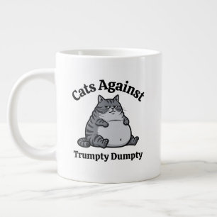 Grande Tasse Cadeau de café drôle de chat politique anti-Trump