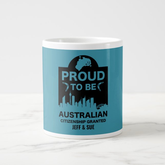 Grande Tasse Cadeau de citoyenneté australienne (Devant)