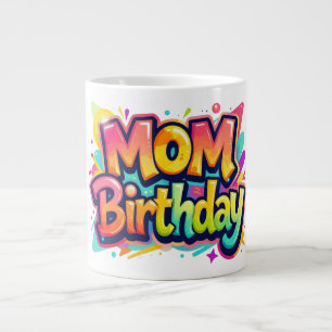 Grande Tasse Cadeau de graffiti arc-en-ciel pour la fête des mè