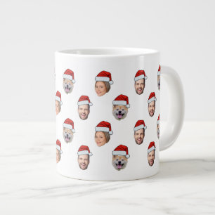 Grande Tasse Cadeau de Noël Chapeau de Père Noël Personnalisé V