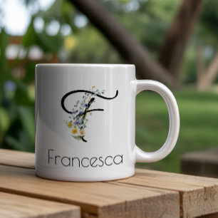 Grande Tasse Cadeau de retraite monogramme aquarelle employeur