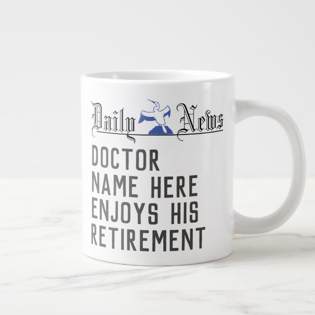 Grande Tasse Cadeau de retraite pour un médecin (Droite)