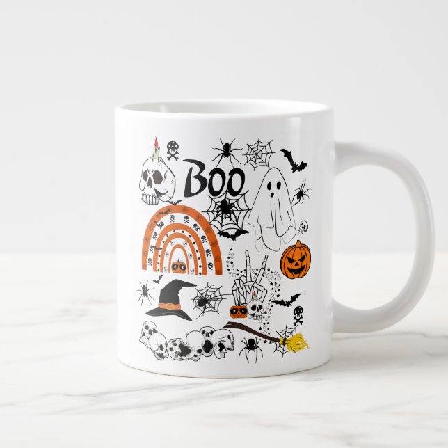 Grande Tasse Cadeau d'Halloween, Boo, Halloween Conception de s (Droite)