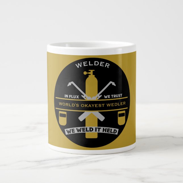 Grande Tasse Cadeau d'humour de soudage (Devant)