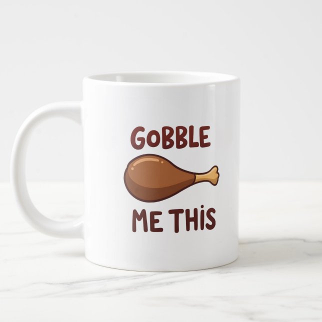 Grande Tasse Cadeau drôle de dinde de Thanksgiving (Gauche)