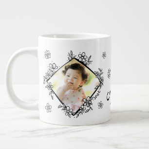 Grande Tasse Cadeau Floral Cadeau photo personnalisé