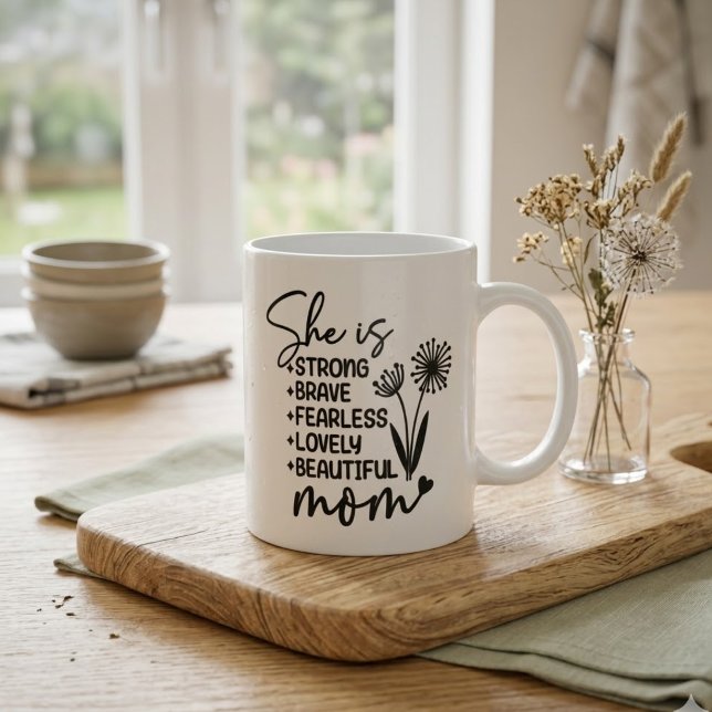 Grande Tasse Cadeau Inspirant pour Maman (Créateur téléchargé)
