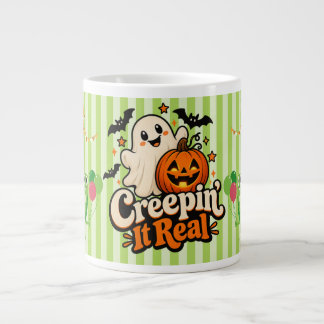 Grande Tasse Cadeau mignon d'Halloween « Creepin’ It Real » pou