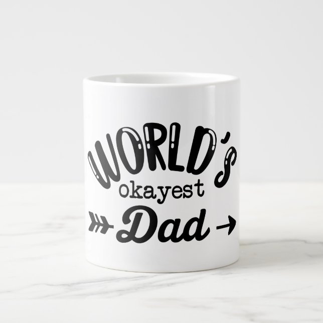 Grande Tasse cadeau papa le plus beau au monde pour papa (Devant)