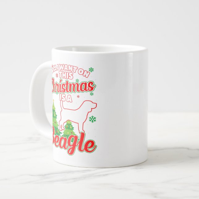 Grande Tasse Cadeau parfait pour le Beagle de chien propriétair (Devant gauche)