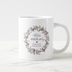 Grande Tasse Cadeau personnalisé 85e anniversaire Purple Lilac