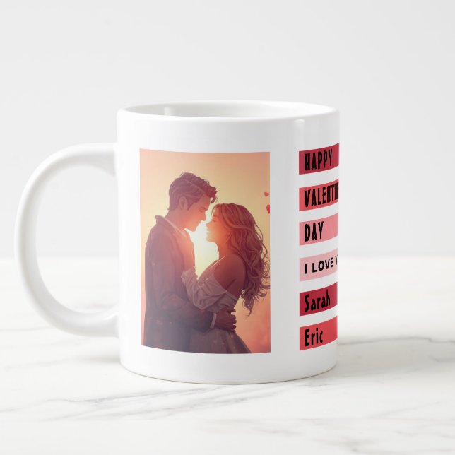 Grande Tasse Cadeau personnalisé de la Saint-Valentin (Gauche)