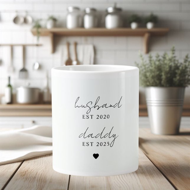 Grande Tasse Cadeau personnalisé pour mari et papa de l'année E (Créateur téléchargé)