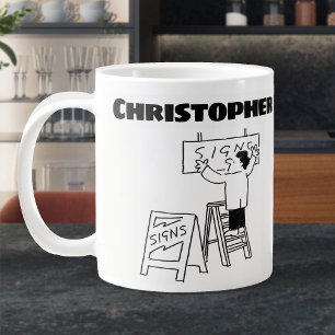 Grande Tasse Cadeau personnalisé pour un Signmaker. Signateur