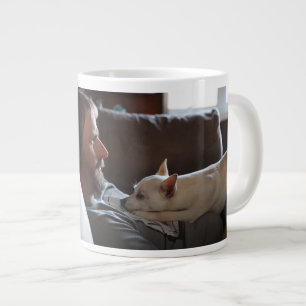 Grande Tasse Cadeau photo de père de chien personnalisé moderne