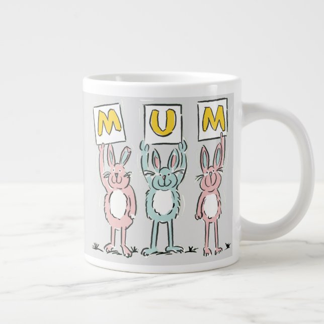 Grande Tasse Cadeau pour maman Fun Rabbits Design (Droite)