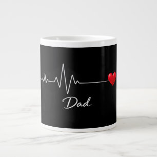 Grande Tasse Cadeau pour papa Ligne d'amour