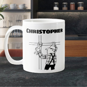 Grande Tasse Cadeau pour un échafaudage avec nom ajouté Géant C