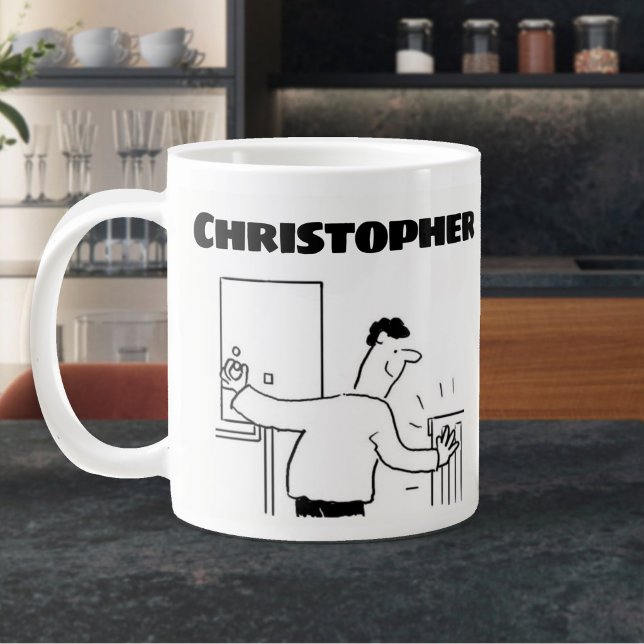 Grande Tasse Cadeau pour un plombier avec nom ajouté (Large Mug for a Heating Engineer)