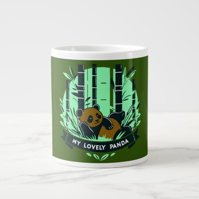 Grande Tasse Cadeaux de Panda Whimsical : Dessins et oeuvres d' (Devant)