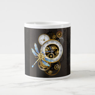 Grande Tasse Cadran Steampunk avec libellule