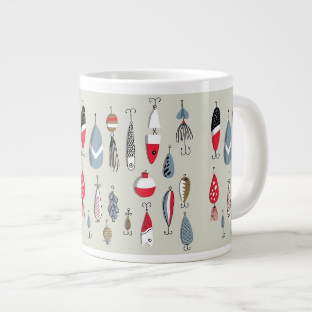 Grande Tasse Café à motifs de poisson (Devant droit)