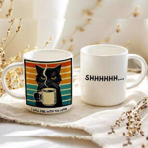 Grande Tasse Café de chat d'humeur du matin