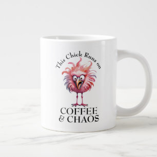 Grande Tasse Café et chaos Drôle Dit