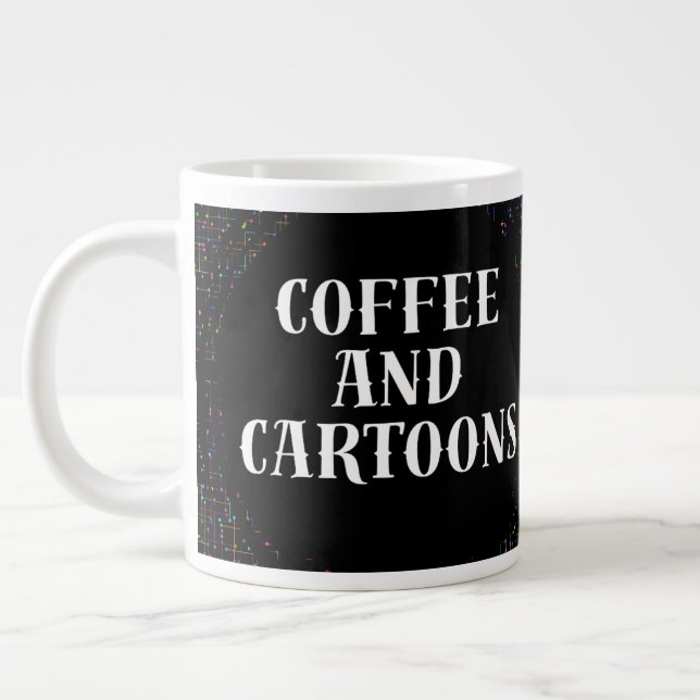 Grande Tasse Café et dessins animés (Gauche)