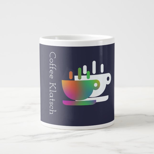 Grande Tasse Café Klatsch Marine Bleu (Devant)