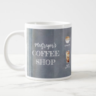 Grande Tasse Café rustique Famille ou Business Blue