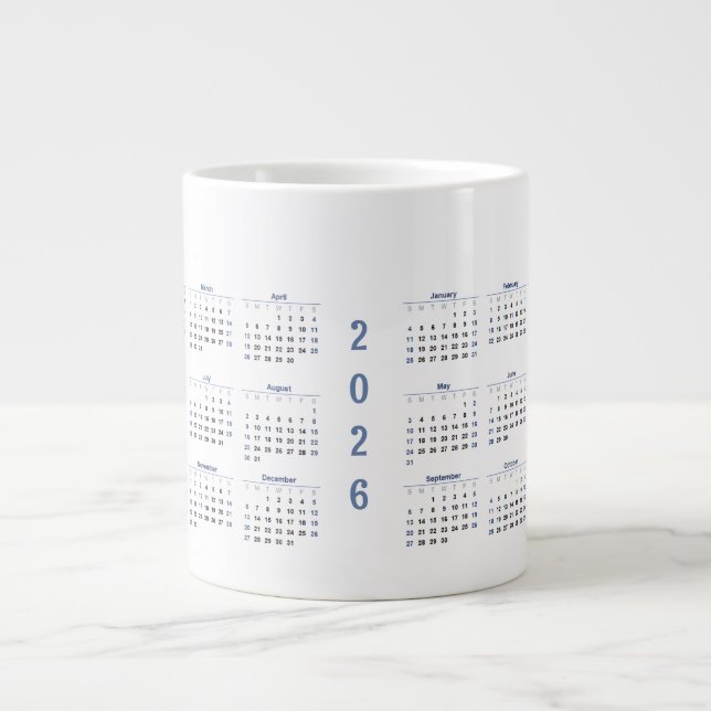 Grande Tasse Calendrier mensuel 2026  (Devant)