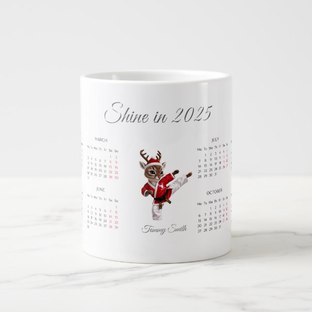 Grande Tasse Calendrier personnalisé 2025 (Devant)