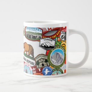 Grande Tasse California Super Sticker Motif
