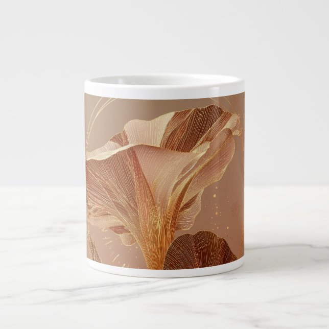Grande Tasse Calla Lily Botanique Orange Brûlé (Devant)
