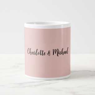 Grande Tasse Calligraphie de mariage Élégante Rose Gold Nom sim