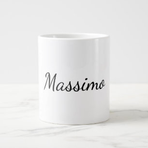 Grande Tasse Calligraphie Élégant Simple Nom Plain