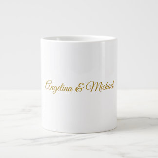 Grande Tasse Calligraphie professionnelle Elegant or couleur