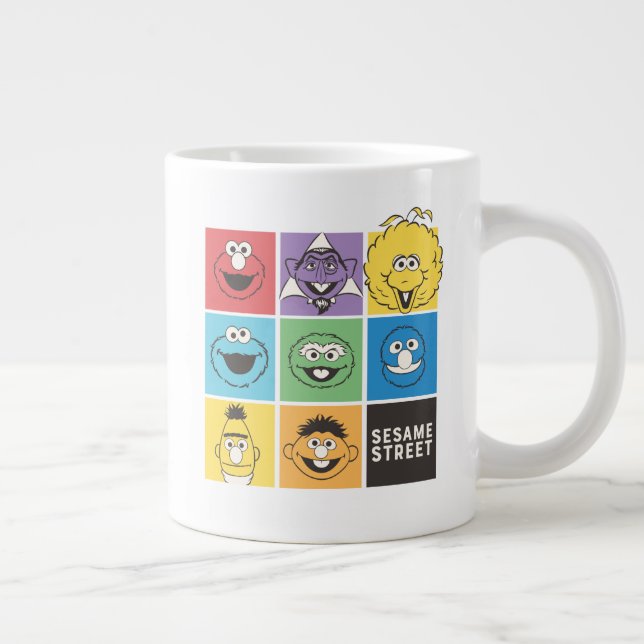 Grande Tasse Camarades de Rue Sésame | Blocs de couleur (Droite)
