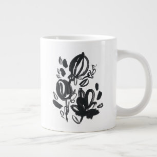 Grande Tasse Cameo Bloom - Noir et Blanc