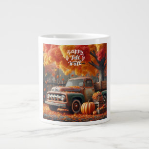 Grande Tasse Camion de ferme rustique/vintage d'automne