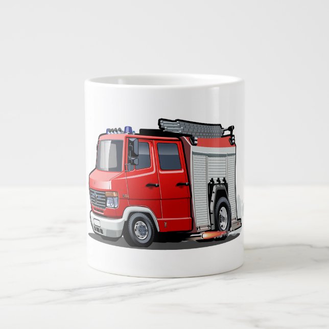 Grande Tasse Camion-feu de dessin (Devant)
