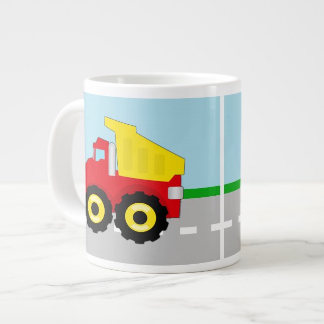 Grande Tasse Camion-poubelle de construction pour enfants (Devant gauche)