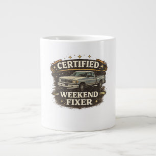 Grande Tasse Camion Rétro Vintage Réparateur de Week-end Certif