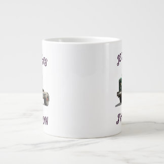 Grande Tasse Camion Vert Vintage – Illustration Rétro de Truck