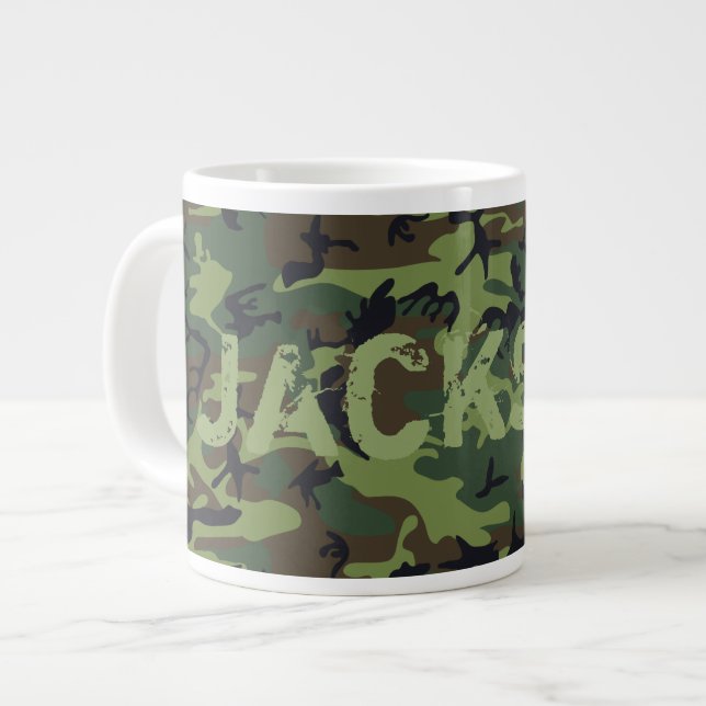 Grande Tasse Camo Personnalisé (Devant gauche)