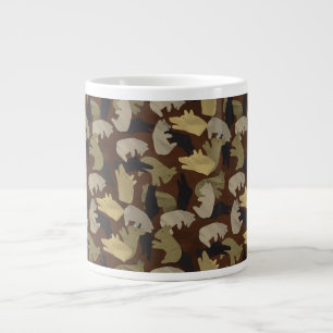 Grande Tasse Camouflage animal Silhouette Brown