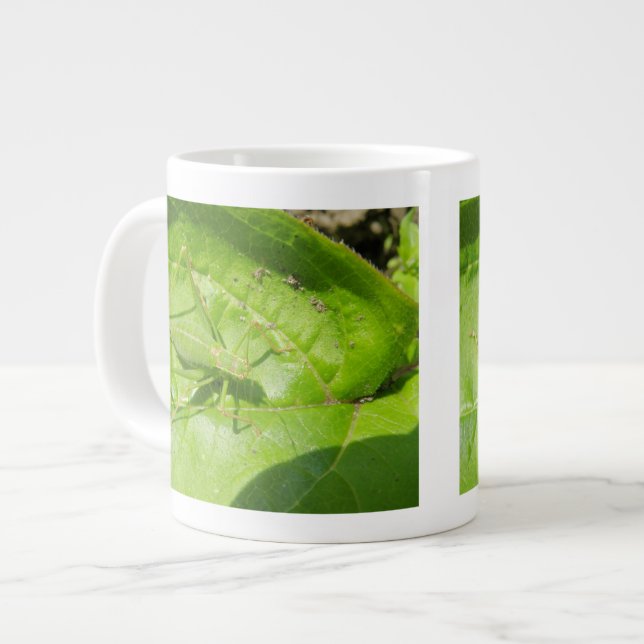 Grande Tasse Camouflage de cricket vert (Devant gauche)